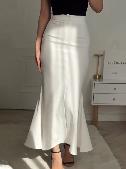 Ysaline | High-Waist Flared Maxi Skirt