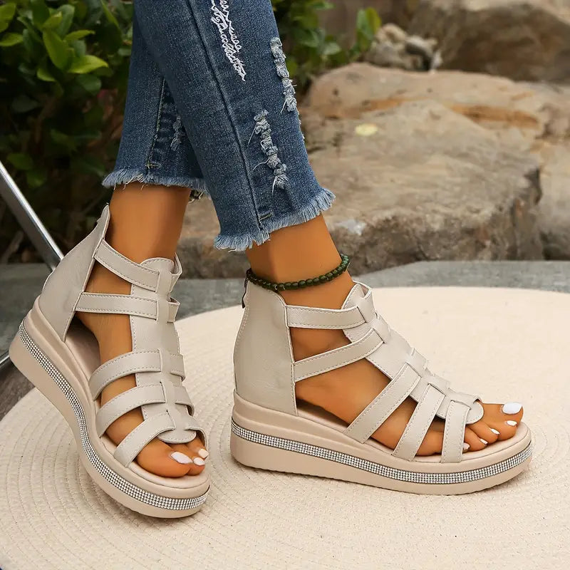 Vianna | Rhinestone Flat Sandals