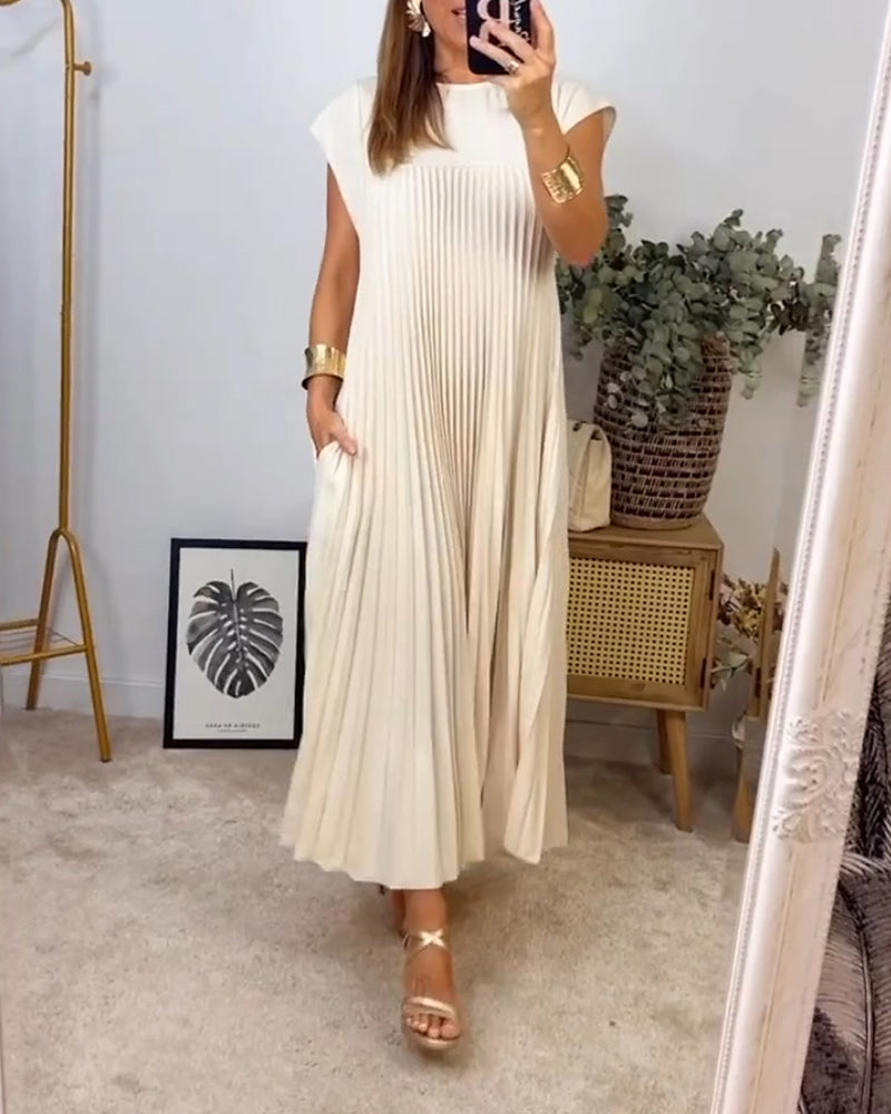 Serelina | Pleated Maxi Cocktail Dress
