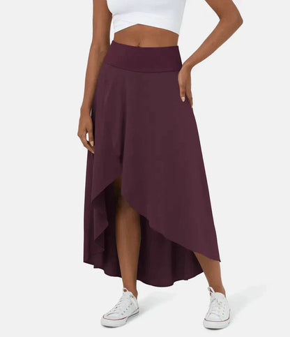 Armelle | High-Waist Ruffle-Hem Midi Skirt
