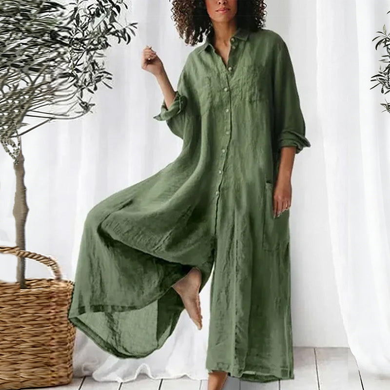 Isolde | Shawl Collar Printed Jumpsuit