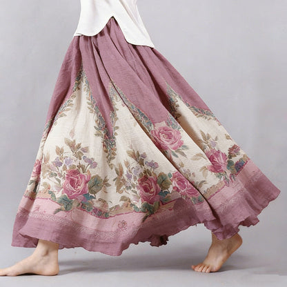 Briar | Rose Floral Vintage Maxi Skirt