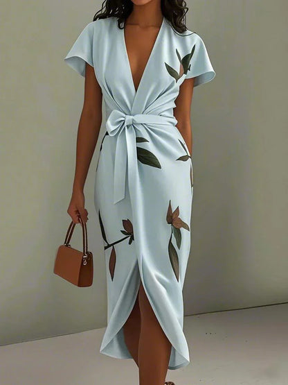 Romy | V-Neck Wrap Midi Dress