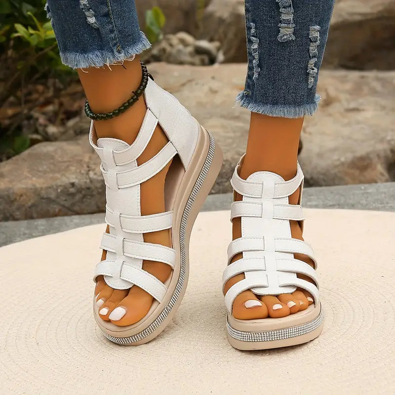 Vianna | Rhinestone Flat Sandals