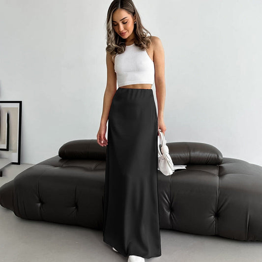 Onyx | Black Slim Maxi Skirt