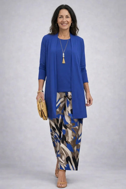 Margaret | Three-Piece Cardigan, Top & Trouser Set