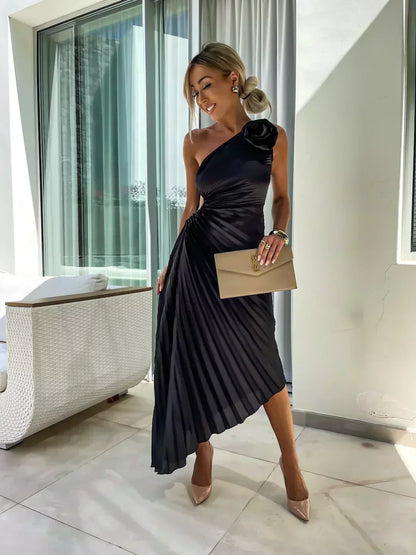 Gabrielle | Draped Floral Cocktail Dress
