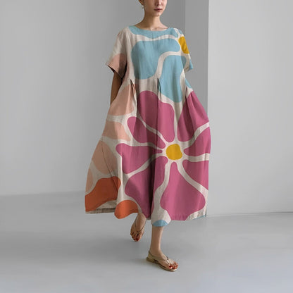 Junia | Floral Swing Midi Dress