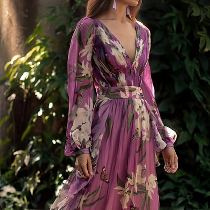 Lunette | Floral Long-Sleeve Maxi Dress