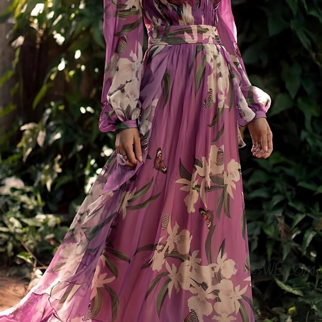 Lunette | Floral Long-Sleeve Maxi Dress