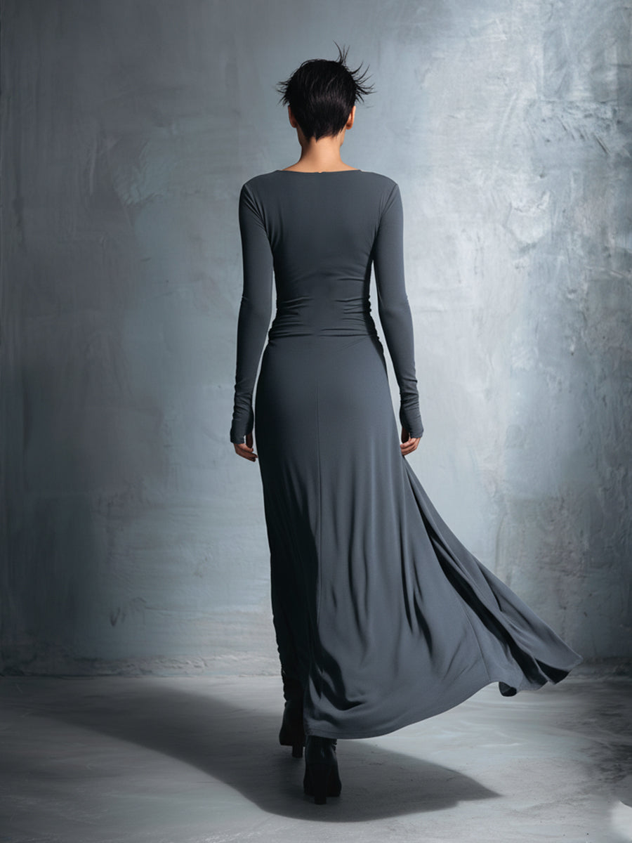 Greer | Knot-Front Wrap Maxi Dress