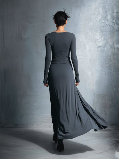 Greer | Knot-Front Wrap Maxi Dress