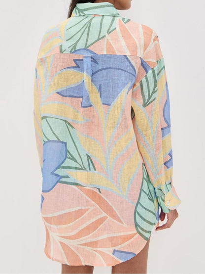 Harmonia | Button-Down Floral Pants Set