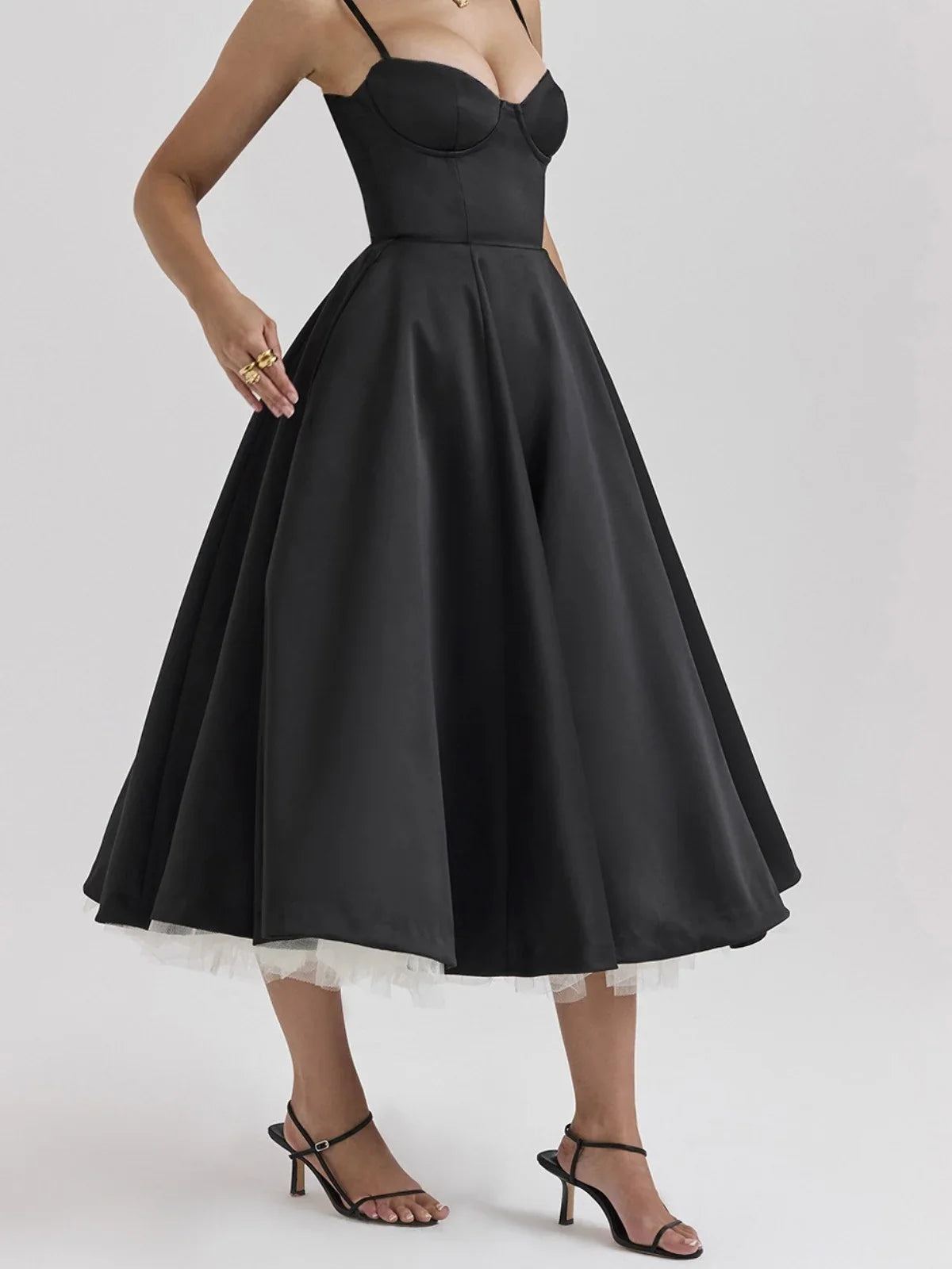 Heloise sweetheart midi cocktail dress, front view