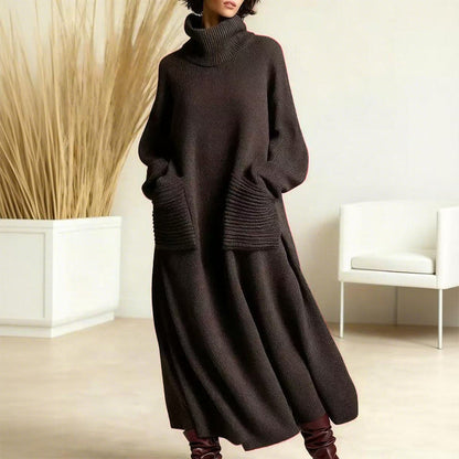 Women's Henrike midi sweater dress with pockets in Gray