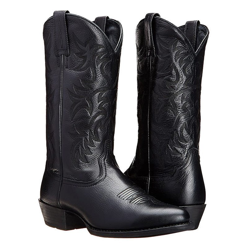 Women's Hilma embroidered cowboy boots in Black