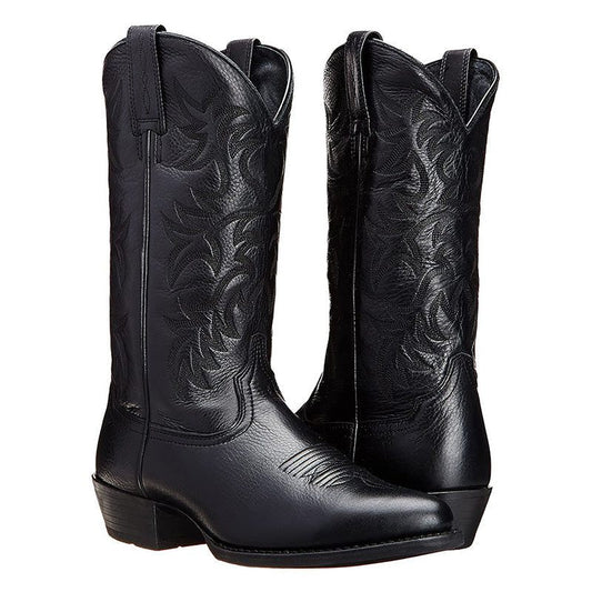 Women's Hilma embroidered cowboy boots in Black