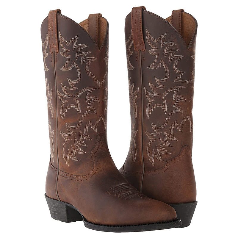 Women's Hilma embroidered cowboy boots in Brown