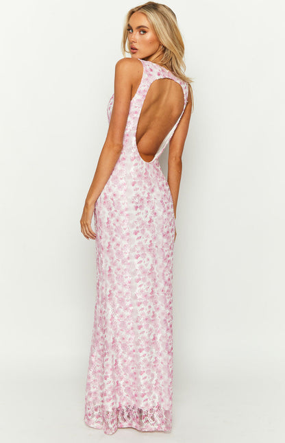 Mina | Floral Wedding Guest Maxi Dress