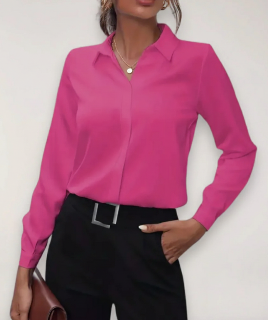 Vada | Collared Button-Front Top