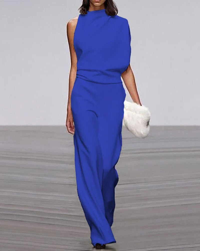 Pauline | Mock-Neck Wide-Leg Jumpsuit