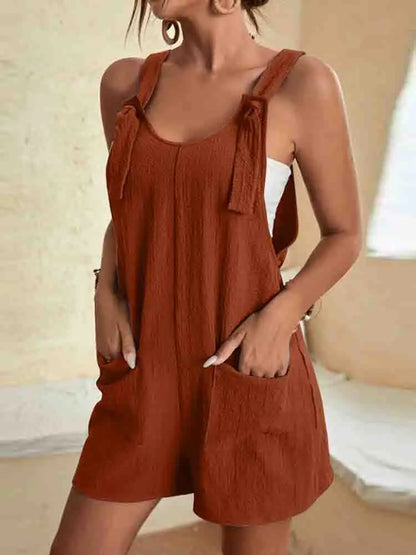 Marisole | Tie-Strap Romper with Pockets