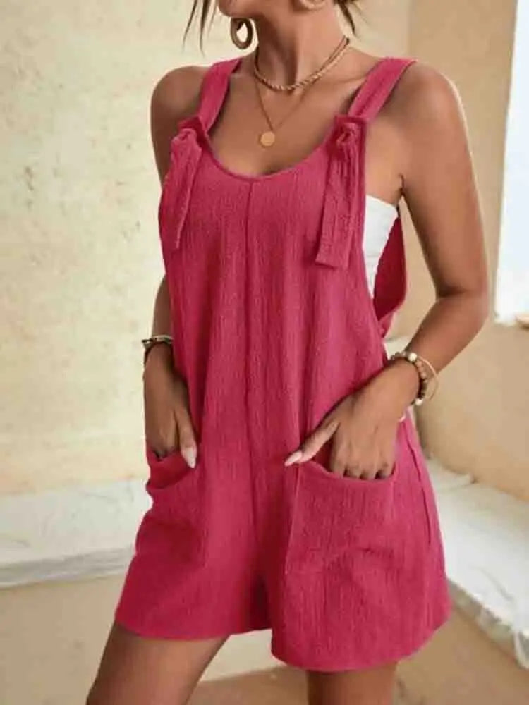 Marisole | Tie-Strap Romper with Pockets