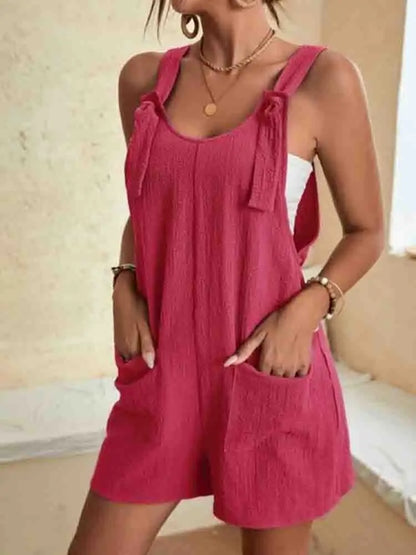 Marisole | Tie-Strap Romper with Pockets