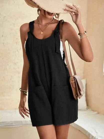 Marisole | Tie-Strap Romper with Pockets