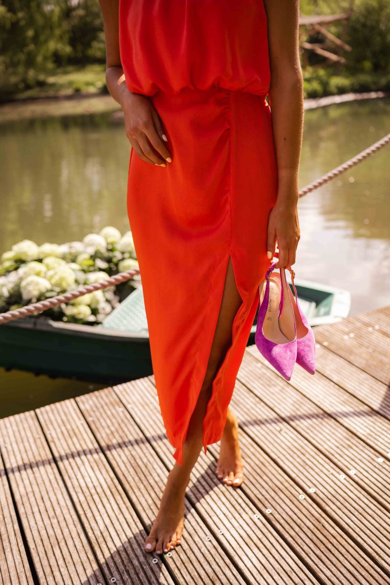 Marisol | Halter Neck Midi Cocktail Dress