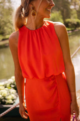 Marisol | Halter Neck Midi Cocktail Dress