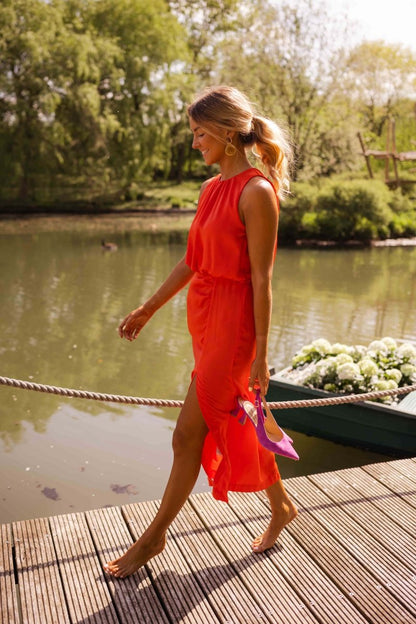 Marisol | Halter Neck Midi Cocktail Dress