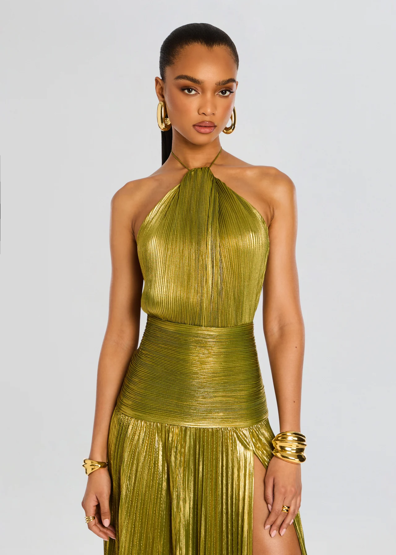 Noëlle | Metallic Evening Maxi Dress