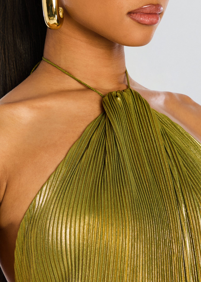 Noëlle | Metallic Evening Maxi Dress