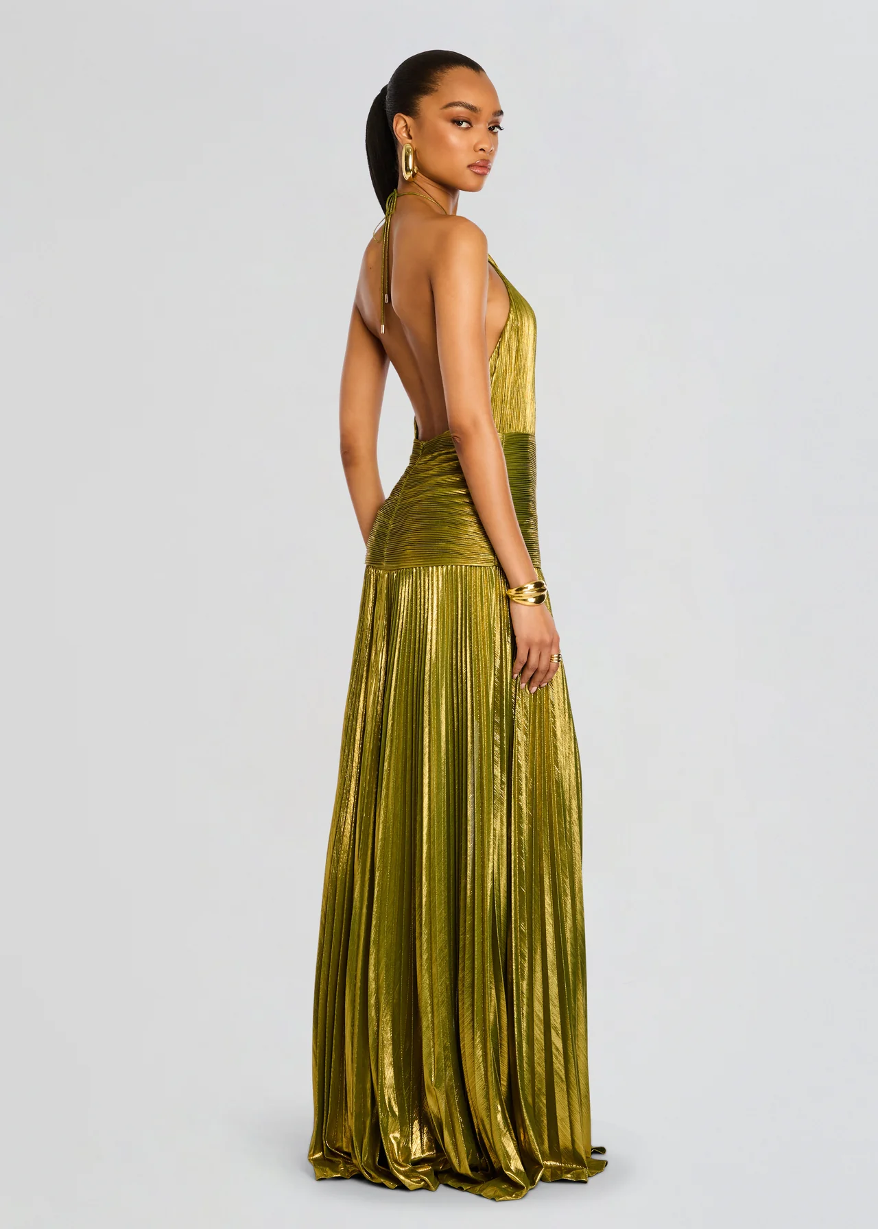 Noëlle | Metallic Evening Maxi Dress