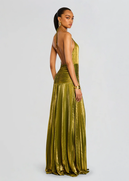 Noëlle | Metallic Evening Maxi Dress