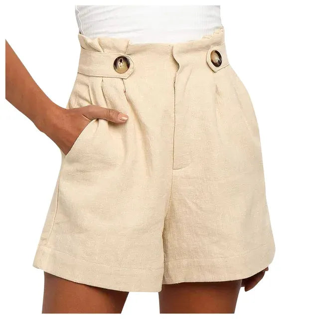 Sandrine | High-Waist Wide-Leg Shorts