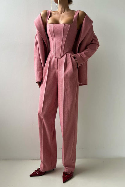Capucine | Herringbone Three-Piece Suit