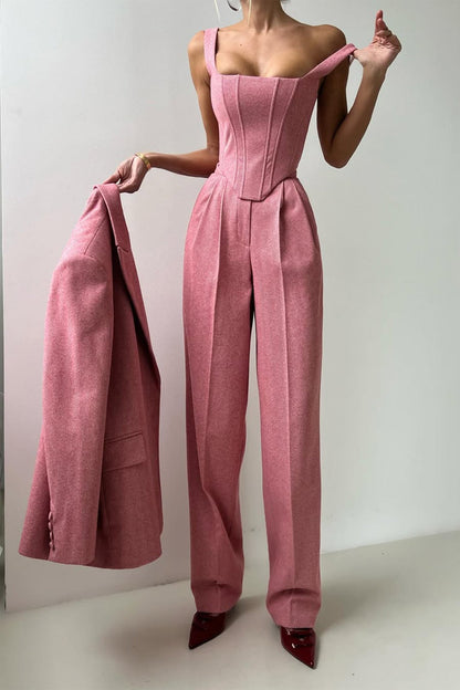 Capucine | Herringbone Three-Piece Suit