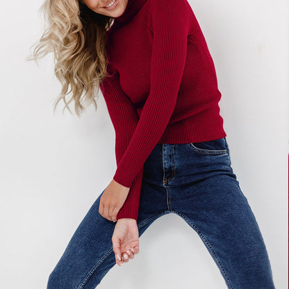 Women's Inga ribbed turtleneck sweater - view 17