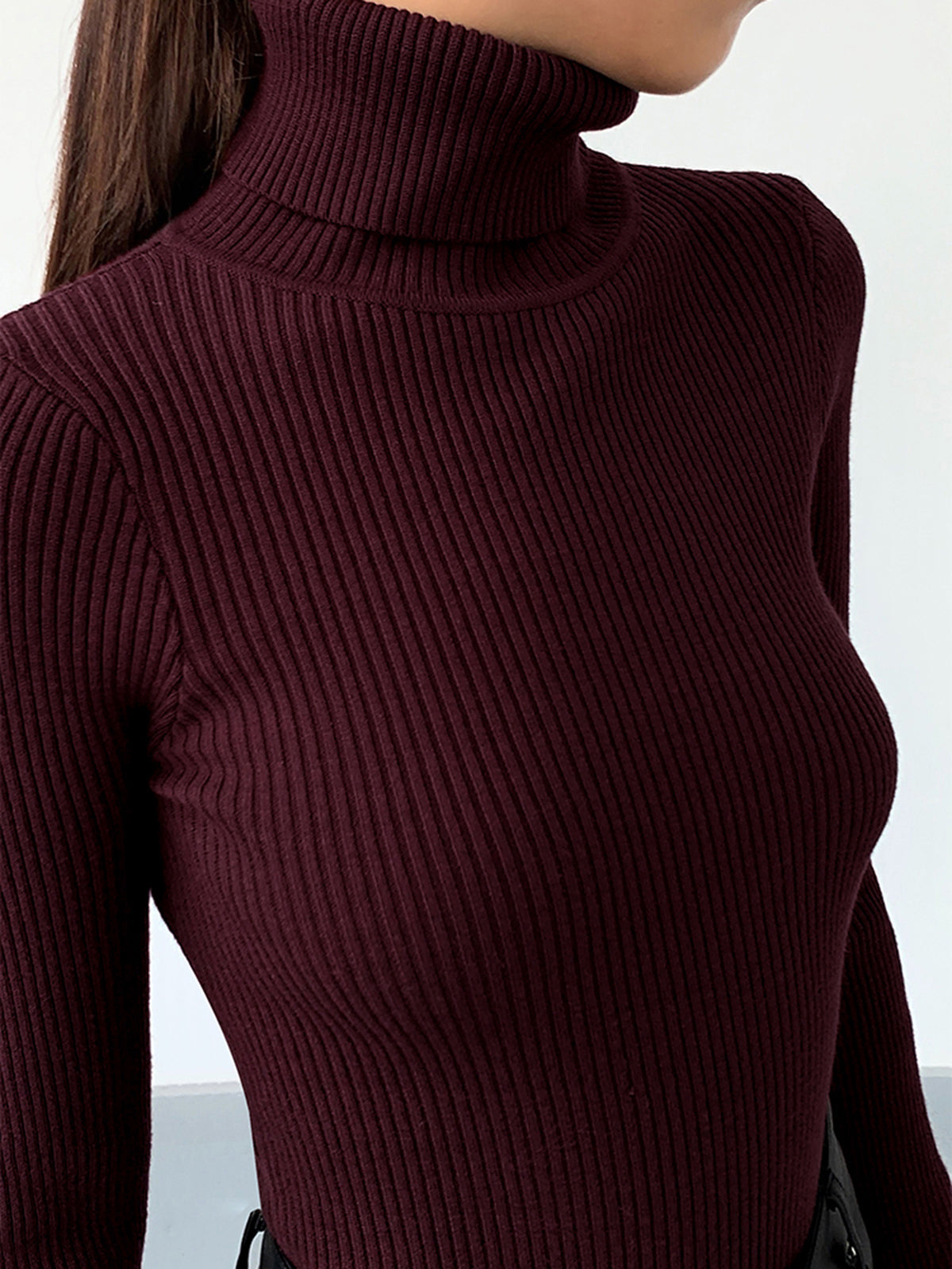 Women's Inga ribbed turtleneck sweater - view 2