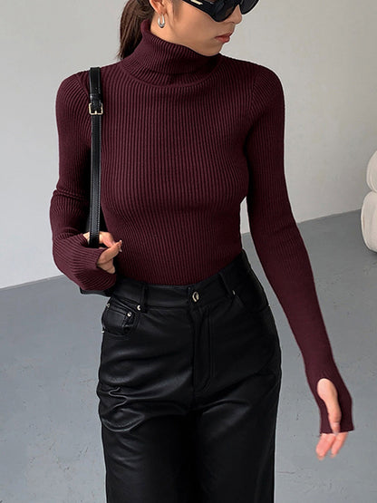 Women's Inga ribbed turtleneck sweater - view 4