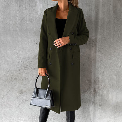 Women's Ingela classic winter coat in Army Green