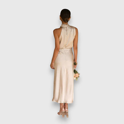 Women's Jolene halter wedding guest midi dress - view 2