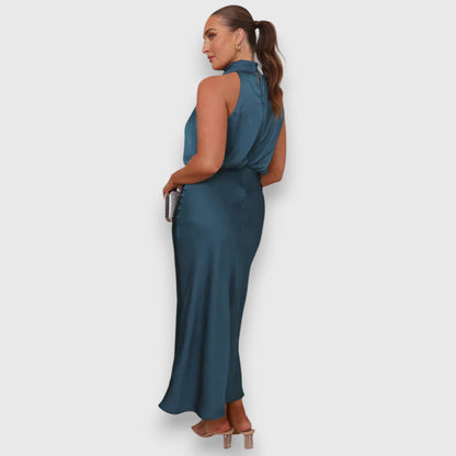 Women's Jolene halter wedding guest midi dress - view 5