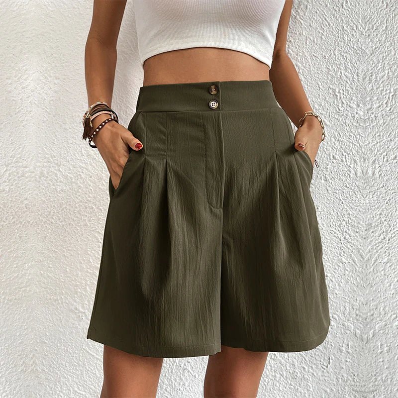 Constance | Pleated High-Waist Shorts
