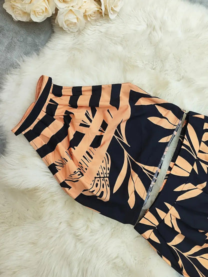 Karielle | Halter Top & Palazzo Pants Set