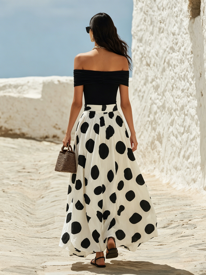 Keturah | Off-Shoulder Polka Dot Two-Piece Set