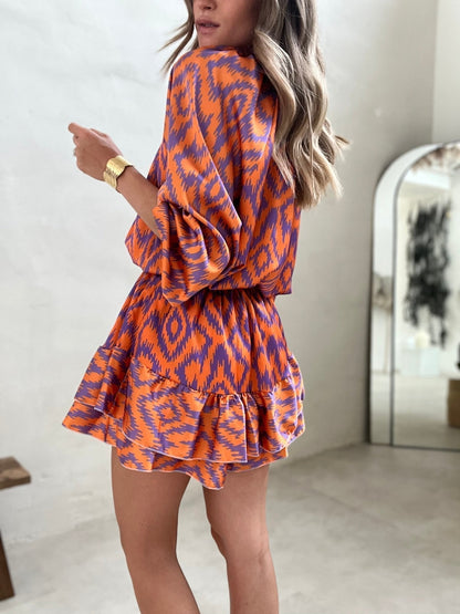 Eleanor | Flowy Ruffle Mini Dress