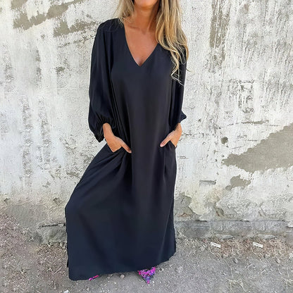 Mireille | Flowing Boho Maxi Dress with Pockets